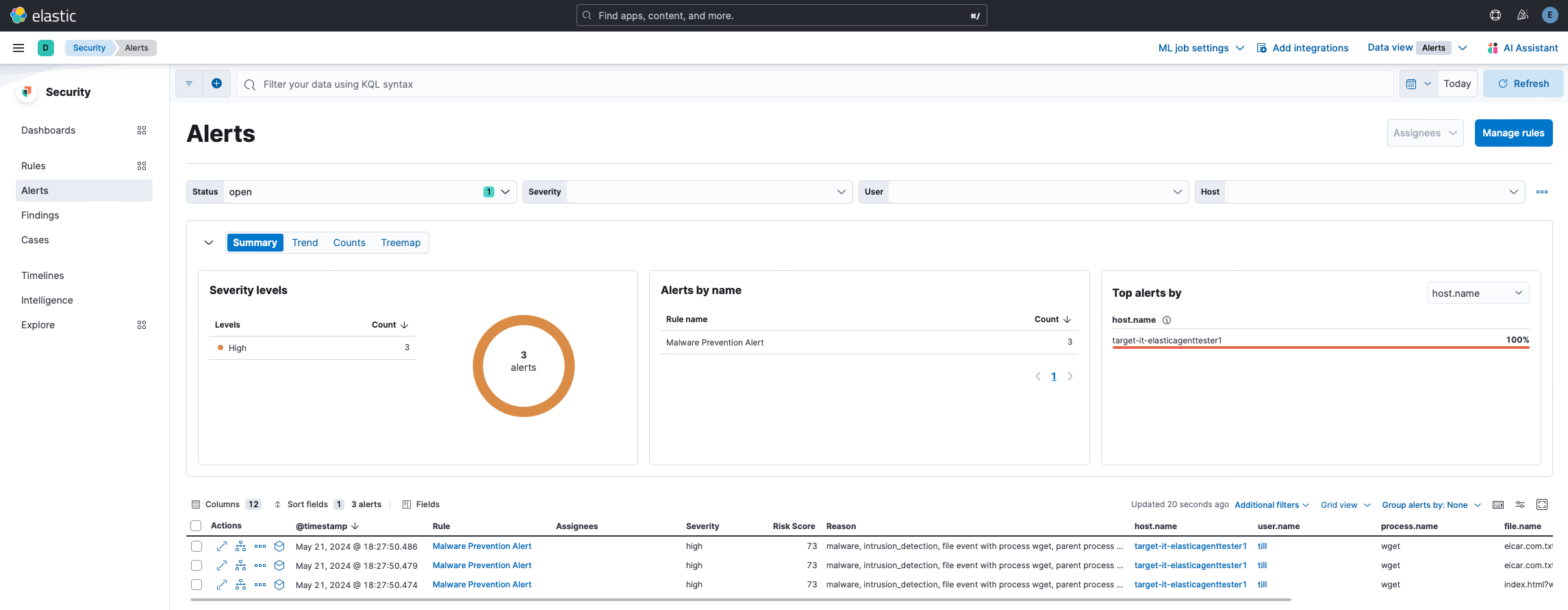 Elastic Stack Setup_EICAR Alerts.png